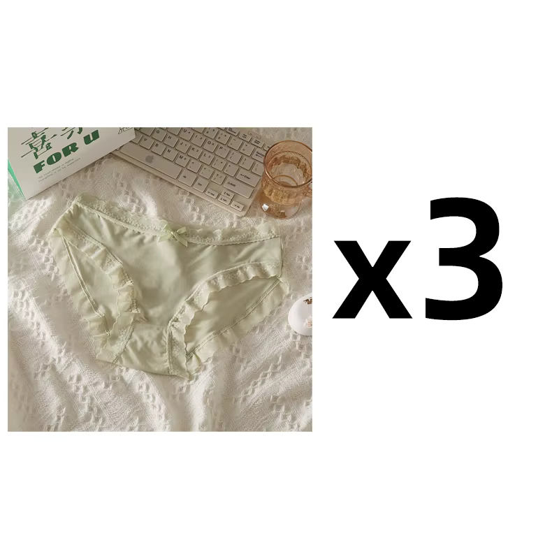 3 pièces femmes taille basse culottes Sexy Lingerie dentelle séchage rapide slips femme sous-vêtemen