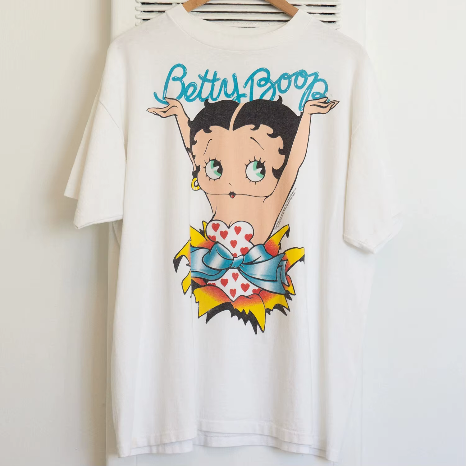 T-shirt graphique drôle Betty Girl Carton, style classique, blanc, unisexe, pour femmes et hommes, m
