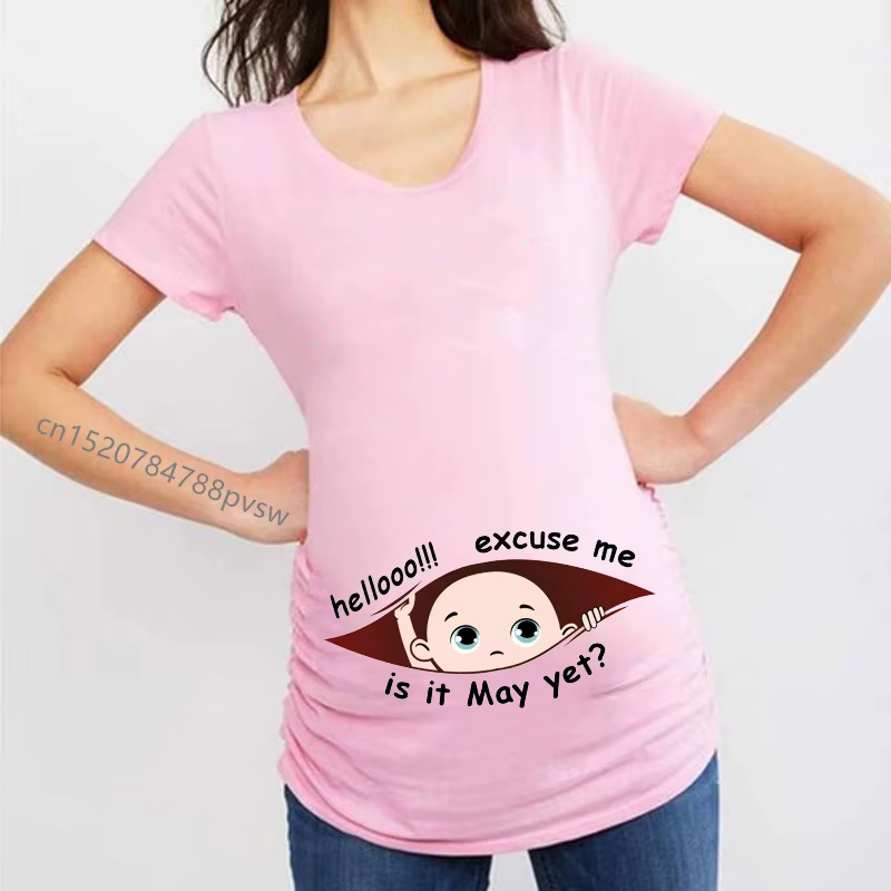 Drôle Hellooo excuse-moi est-ce janvier-décembre femmes enceintes t-shirt femme maternité annonce de